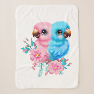 Manta Sherpa Gemelos de loro para bebés