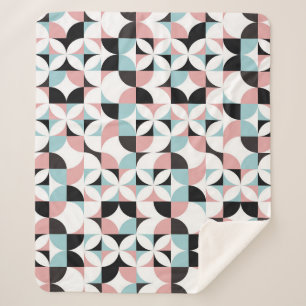 Manta Sherpa Geometría minimalista, arte de estilo escandinavo.