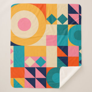 Manta Sherpa Geometría minimalista: Poster de Ilustracion de ép