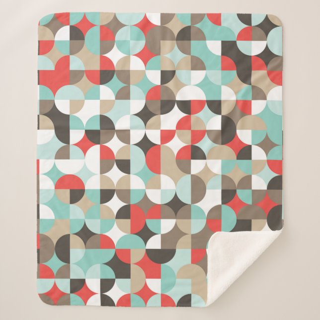 Manta Sherpa Geometric pattern. Mosaic colorful background of g (Anverso)