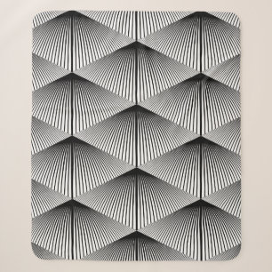 Manta Sherpa Geométrica de diamante: diseño de cosecha monocrom
