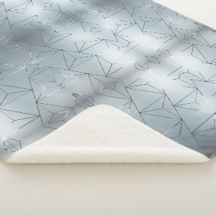Manta Sherpa Geométrica Gris