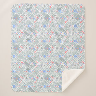 Manta Sherpa Geométrico abstracto moderno.