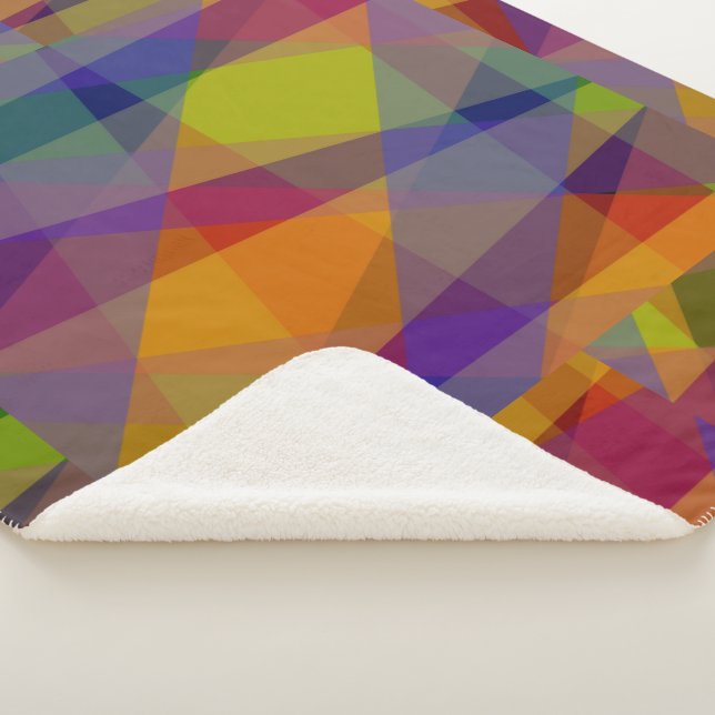 Manta Sherpa Geométrico oscuro - Sherpa Blanket (3/4)