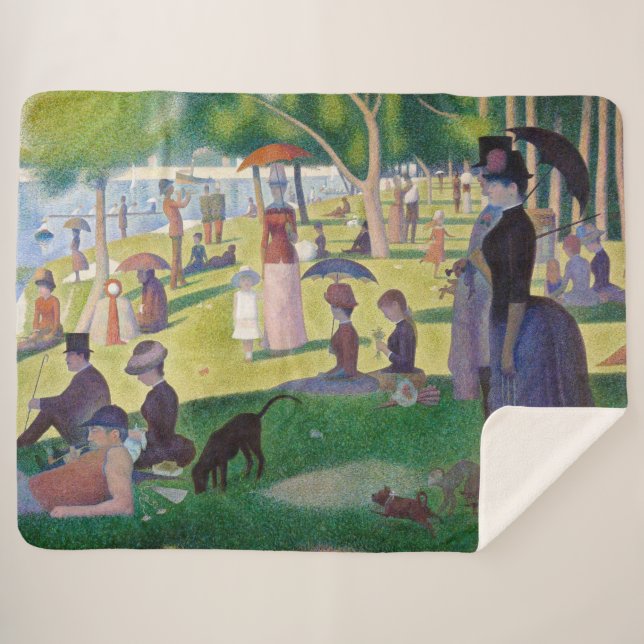 Manta Sherpa Georges Seurat - Domingo en La Grande Jatte (Anverso (horizontal))