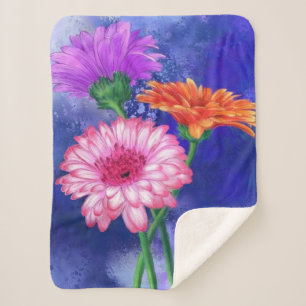 Manta Sherpa Gerbera Daisies Baby Sherpa Blanket