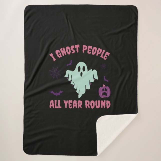 Manta Sherpa Ghost People Todo El Año (Anverso)