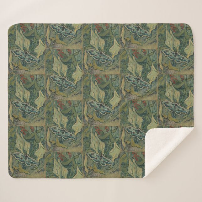 Manta Sherpa Giant Peacock Moth (1889) de Vincent van Gogh (Anverso (horizontal))