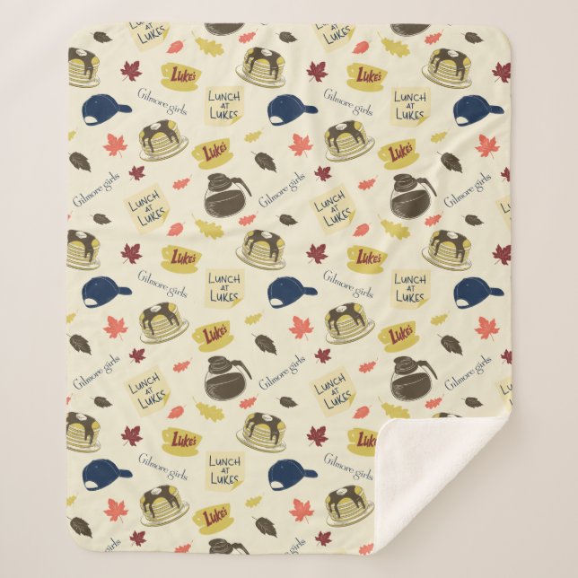 Manta Sherpa Gilmore Girls Lunch at Luke’s Pattern (Anverso)