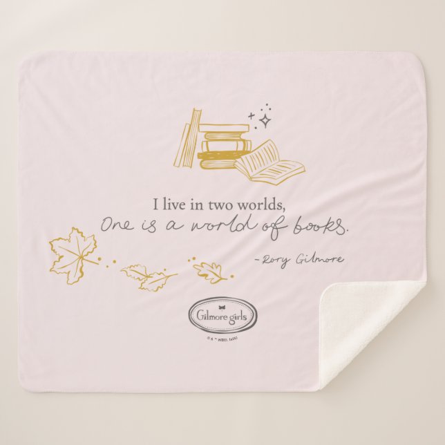 Manta Sherpa Gilmore Girls Rory Book Quote Design (Anverso (horizontal))