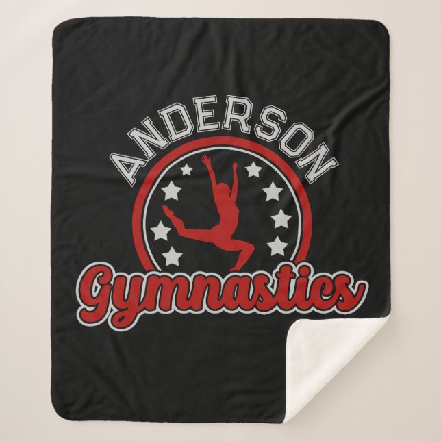 Manta Sherpa Gimnasia AÑADIR NOMBRE Gimnast Vault Floter Atlete (Anverso)