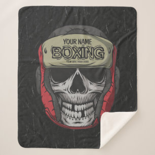 Manta Sherpa Gimnasio de Boxer Fight Club Skeleton Boxing Perso