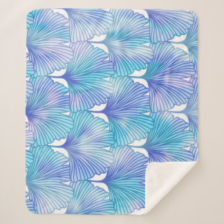 Manta Sherpa Ginkgo Biloba deja patrón otoño