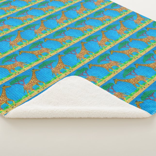 Manta Sherpa Giraffe - Sherpa Blanket (3/4)