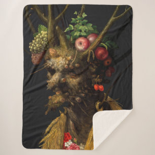 Manta Sherpa Giuseppe Arcimboldo - Cuatro estaciones en una sol