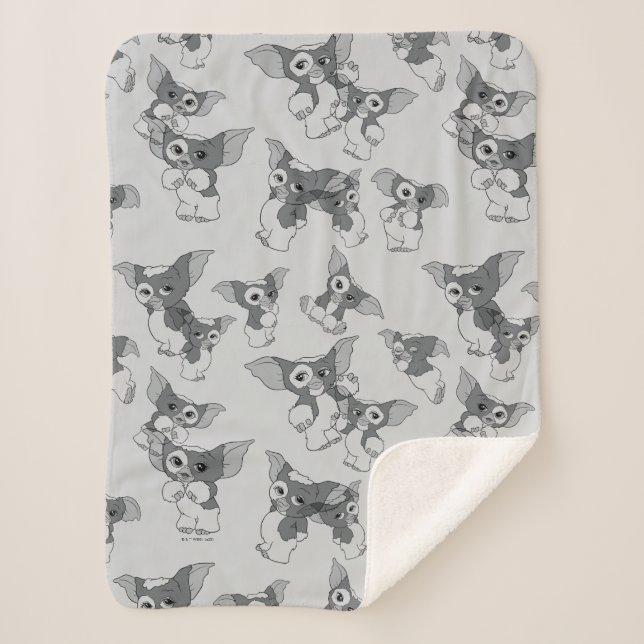 Manta Sherpa Gizmo | Black & White Pattern (Anverso)