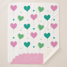 Globos con Corazones Verde Rosa Patrón Estrella Li