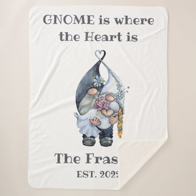 Manta Sherpa Gnome Boda Blanket (Anverso)