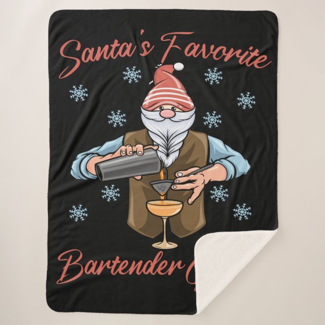 Manta Sherpa Gnome de Bartender favorito de los amigos (Anverso)