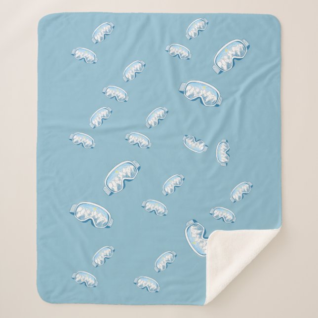 Manta Sherpa Gogglas de esquí con reflexión de montaña (Anverso)