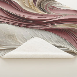 Manta Sherpa Golden Air – Rosa Champagne Fluyendo Abstracto