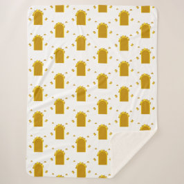 Manta Sherpa  Golden Archway Portal – Minimalist Abstract