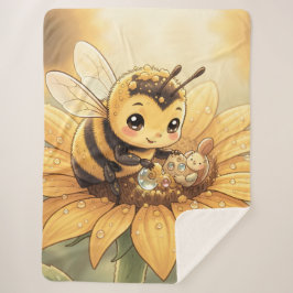 Manta Sherpa Golden Bumblebee in Bloom Dance.4