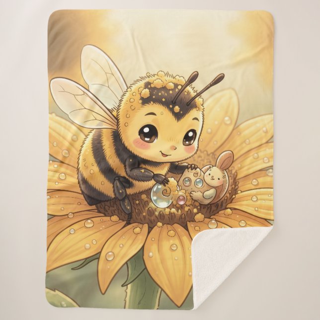 Manta Sherpa Golden Bumblebee in Bloom Dance.4 (Anverso)