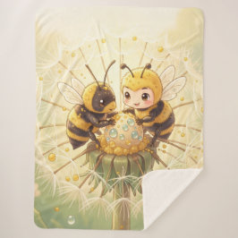 Manta Sherpa Golden Bumblebee in Bloom Dance.5