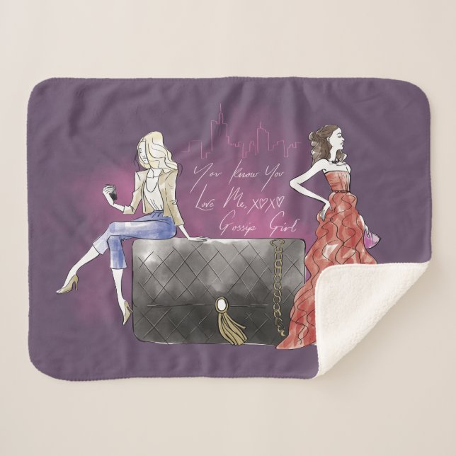 Manta Sherpa Gossip Chica - Sabes que me amas (Anverso (horizontal))