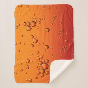 Manta Sherpa Gotas de agua en la superficie naranja