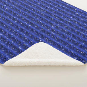 Manta Sherpa Gotas de lluvia azul Metalizado