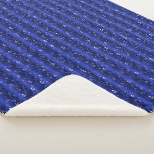 Manta Sherpa Gotas de lluvia azul Metalizado
