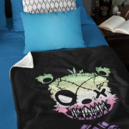 Manta Sherpa Gótico Genderfae Bandera Orgullo Oso de color