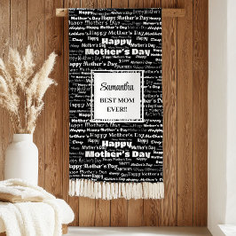 Manta Sherpa Graceful Black Script Mother’s Day Personalized
