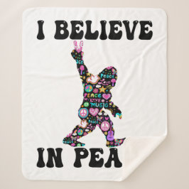 Manta Sherpa Gracioso pie de playa que creo en la paz