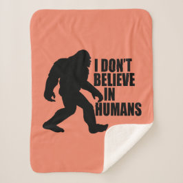 Manta Sherpa Gracioso pie-no creo en los humanos