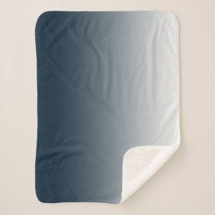 Manta Sherpa gradiente azul