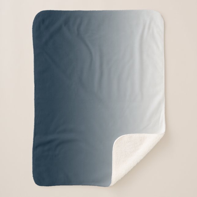 Manta Sherpa gradiente azul (Anverso)