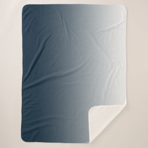 Manta Sherpa Gradiente azul