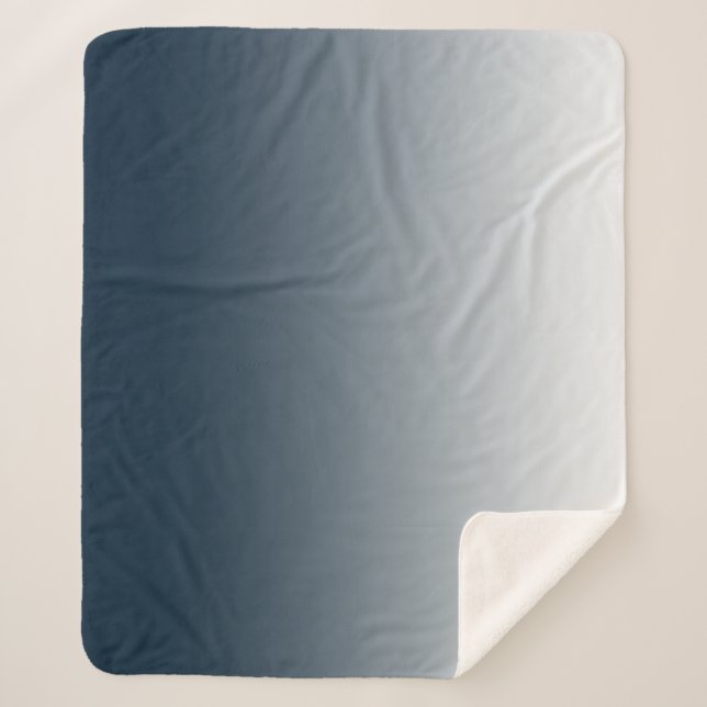 Manta Sherpa gradiente azul (Anverso)