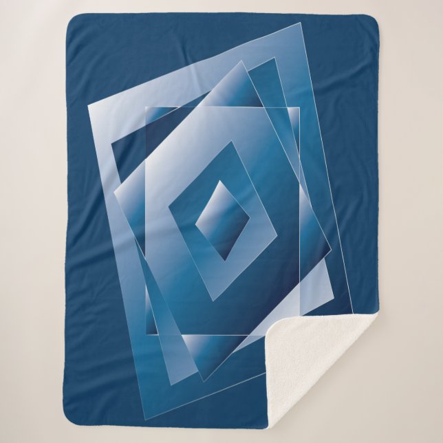 Manta Sherpa gradiente azul 1 (Anverso)