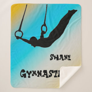 Manta Sherpa Gradiente de anillos de gimnasia masculina