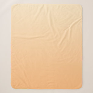 Manta Sherpa Gradiente de color amarillo claro y Naranja