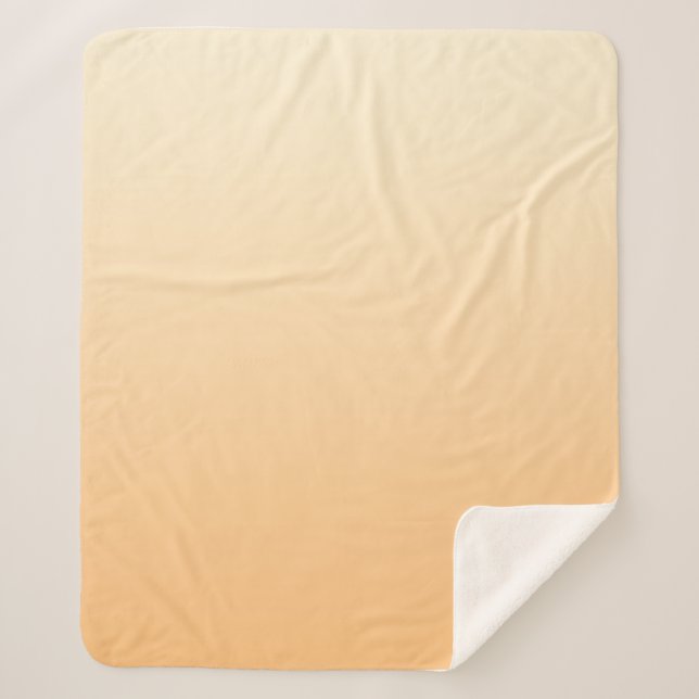 Manta Sherpa Gradiente de color amarillo y rosa (Anverso)