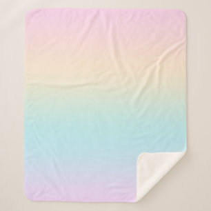 Manta Sherpa Gradiente de color Pastel