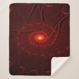 Manta Sherpa Gradiente De Swirl Fiery Red Sparkle
