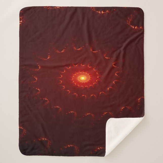 Manta Sherpa Gradiente De Swirl Fiery Red Sparkle (Anverso)