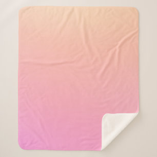 Manta Sherpa Gradiente rosa y rosa