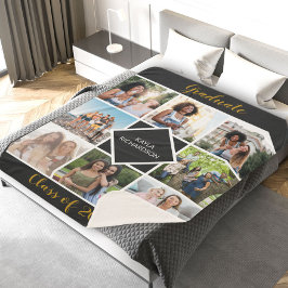 Manta Sherpa Graduación 8 Cuadrícula fotográfica Negro y Gradua